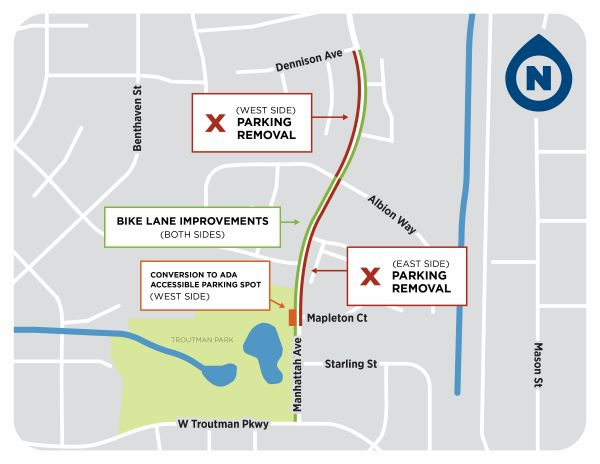 map of Manhattan Ave. transportation improvements