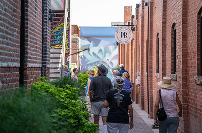 people walking Downtown