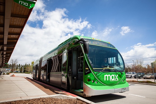 Max bus at the South Transit Center