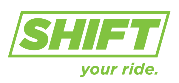Shift logo in green saying,