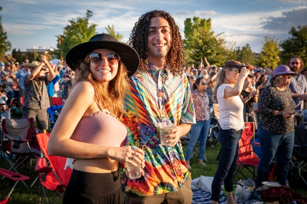 people attending a concerts in the garden