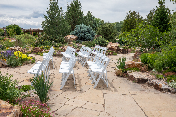 ceremony chairs in Rock Garden