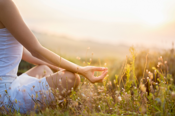 person meditating