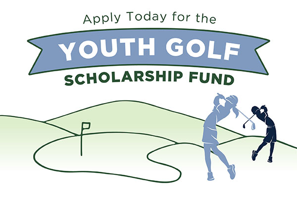 drawing of child golfer silhouette swinging golf club