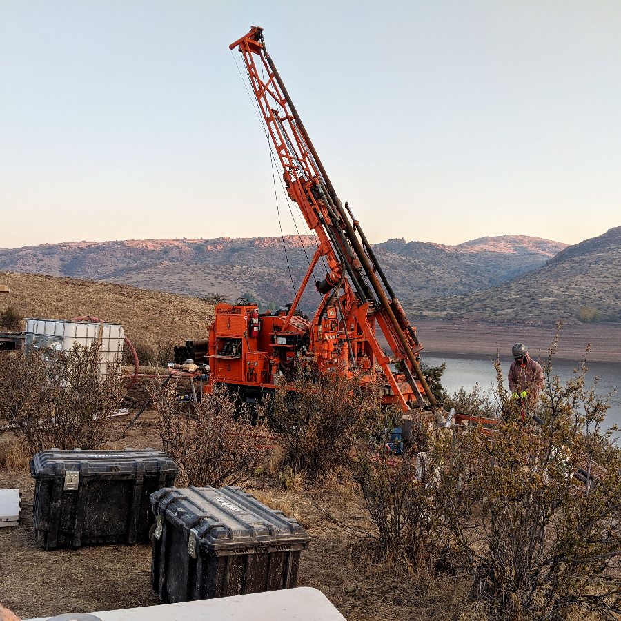 Drilling at Halligan Reservoir