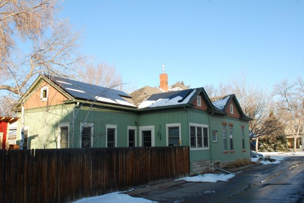 Photo of Victorian house with solar panels