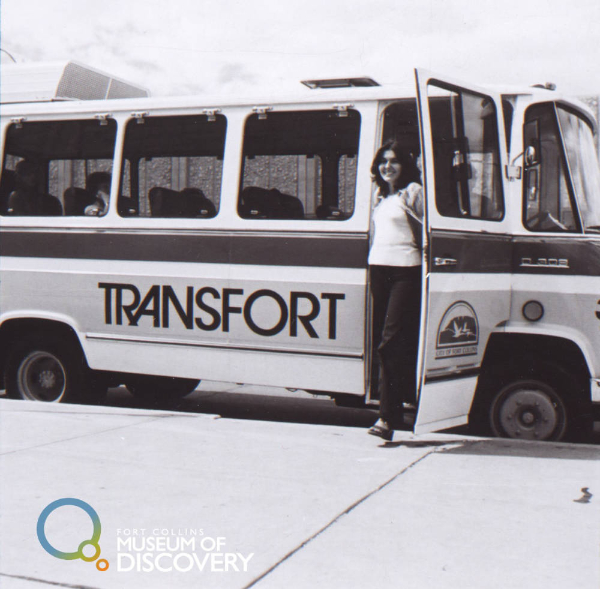 Transfort bus and driver, 1976