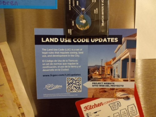 Photo of the postcard sent to residents