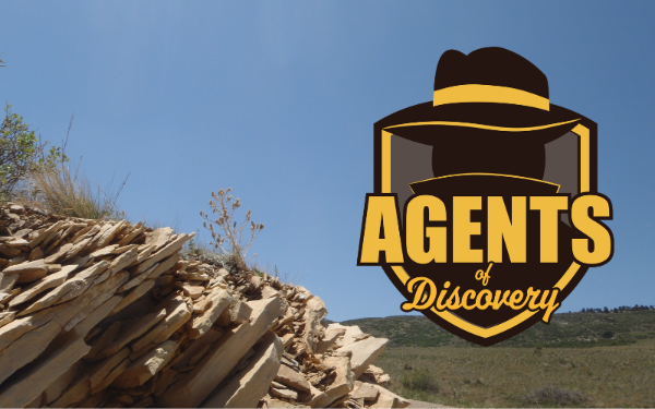 Agents of Discovery logo on Coyote Ridge landscape