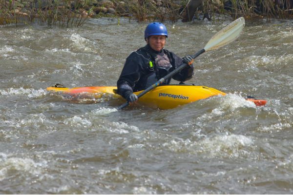 Kayaker on the Poudre River