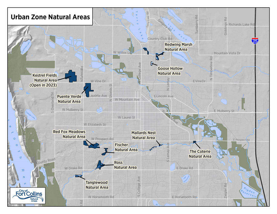Map of Urban Zone Natural Areas