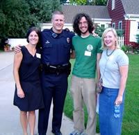 students & neighbor