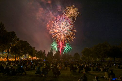 Fireworks display at City Park
