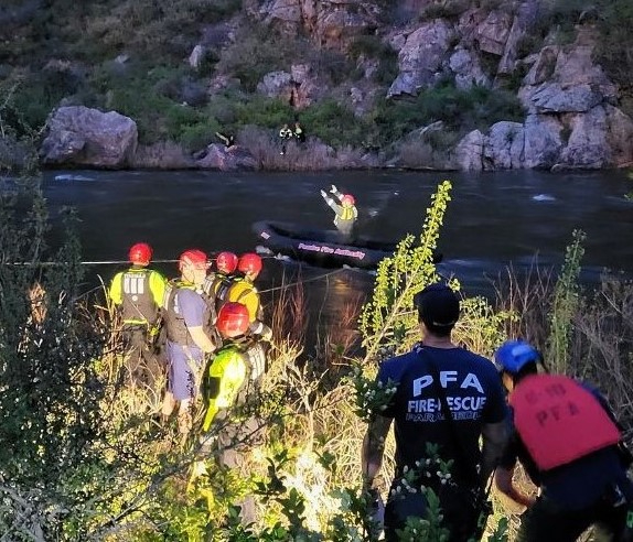 Nighttime Poudre River rescue by Poudre Fire Authority