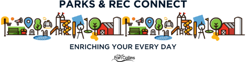 Parks and Rec Email Header with illustrated icons.