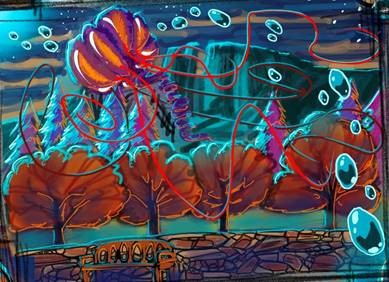 Cabinet Mural Painting