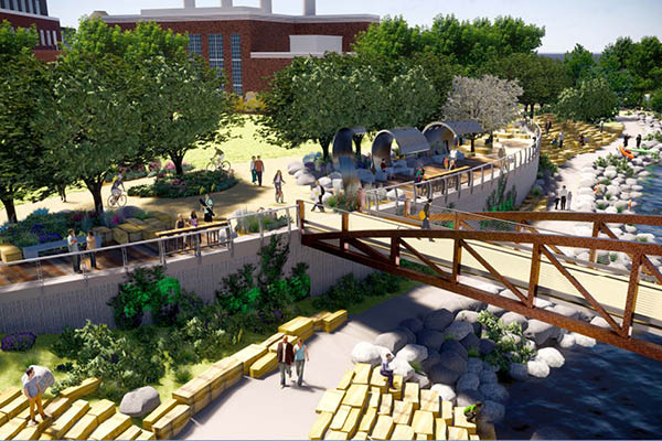 Poudre River Whitewater Park Rendering