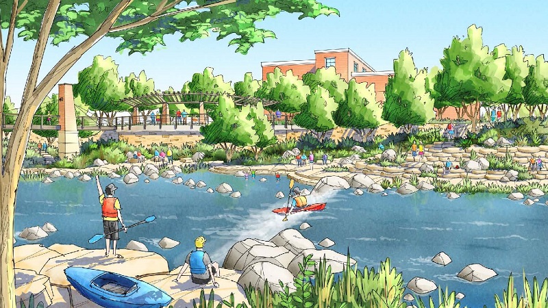 Poudre River Whitewater Park Shore