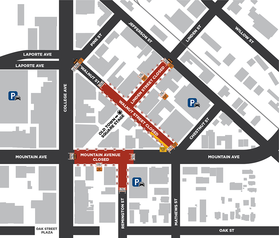 map of road closures in downtown fort collins