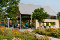 A shelter at Twin Silo Park
