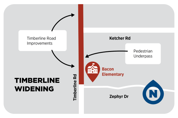 Timberline Widening Map, sideways