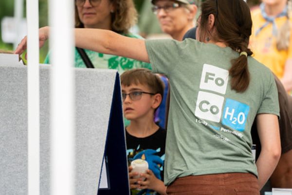 City employee educating family
