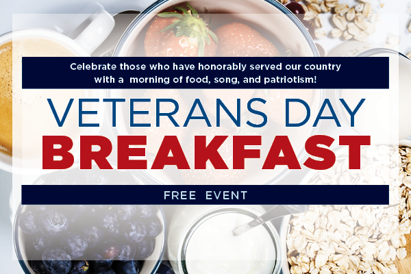 image of breakfast items with event title overlayed