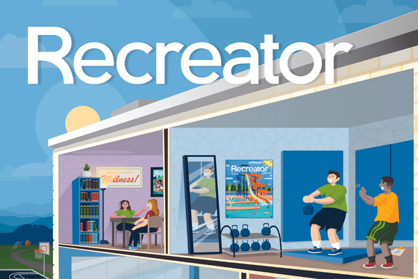 illustration of people working out