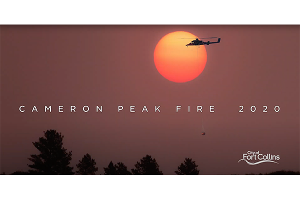 Cameron Peak Fire video title card
