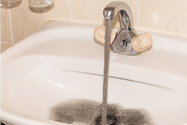 black water coming out of faucet