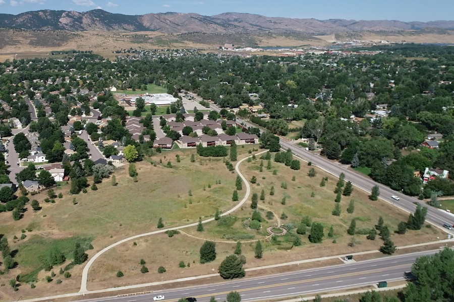 View of the Canal Importation Basin northwest of Red Fox Meadows