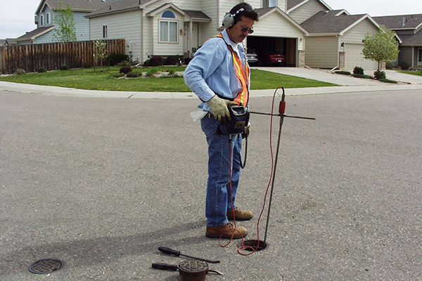 Utilities staff in the field