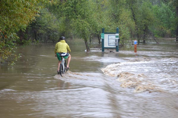 Flooding along Poudre Trail