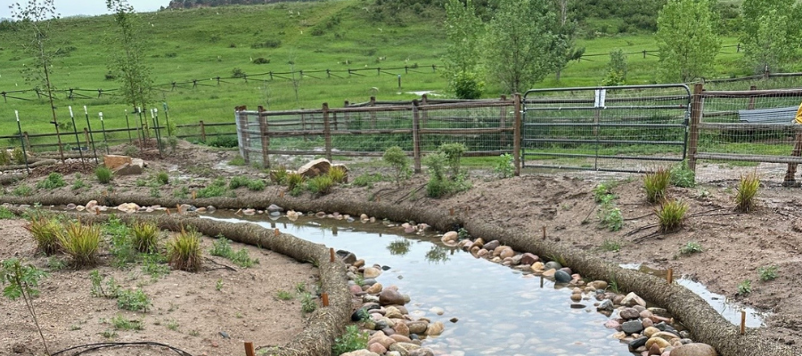 creek with filtration system