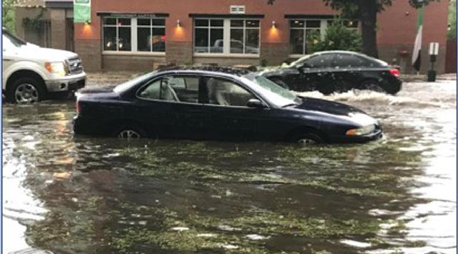 Flooding near Mulberry and Mason.