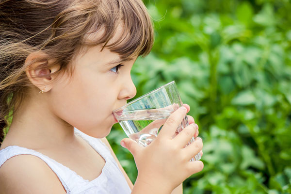 girl drinking water