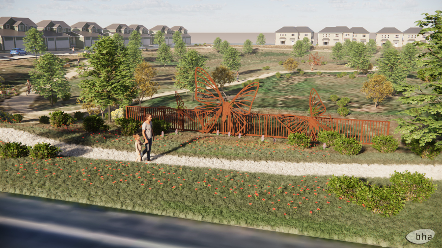 rendering of Glenmoor pond area