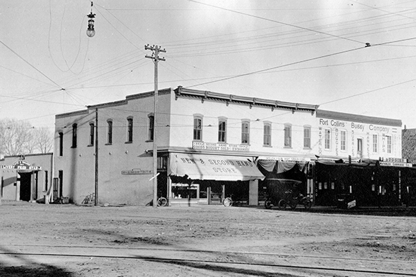 Historic Fort Collins with overhead power lines - Image courtesy of Museum of Discovery H00926