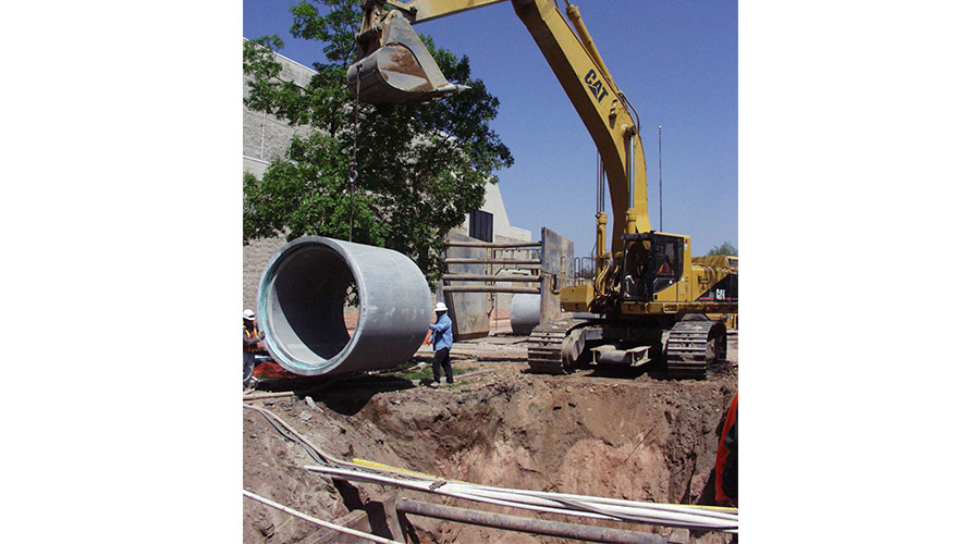 Storm pipe installation near Remington.