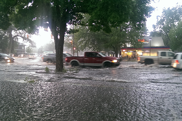 Downtown flooding