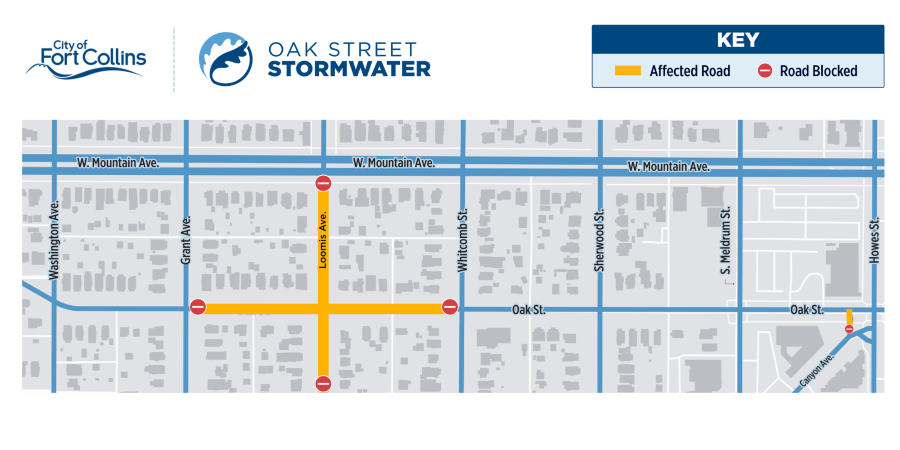 Oak Street closure map as of May 28