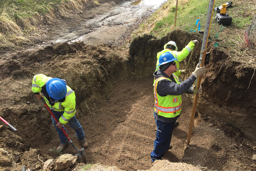 Construction on the Skyline Storm Sewer Project