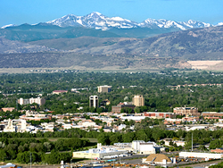 Aerial shot of Fort Collins