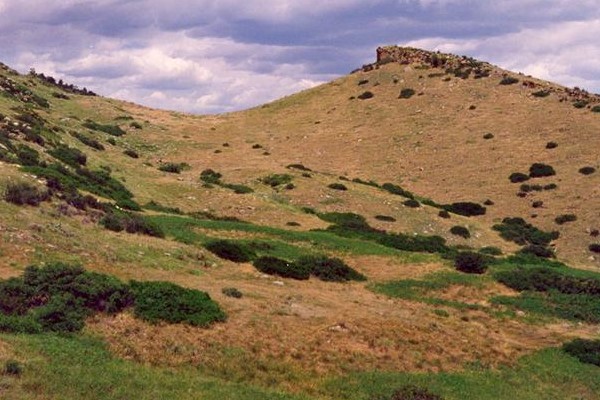 landscape image of a field or ridge