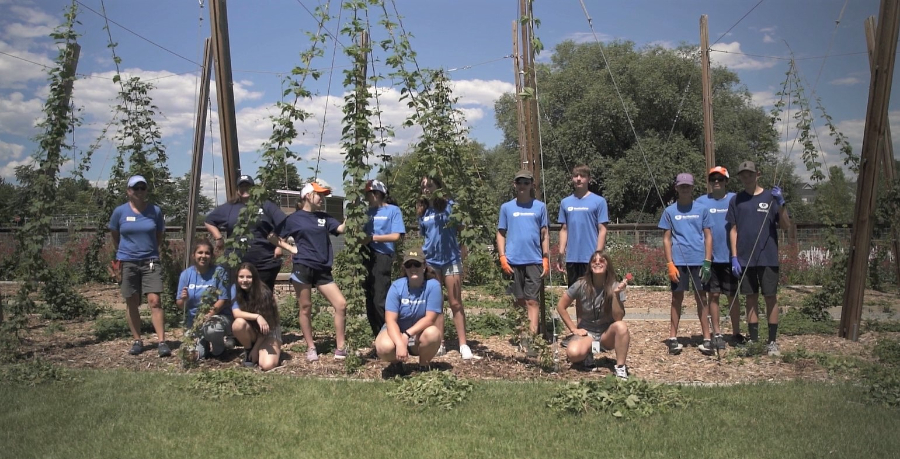 NextGenServes 2022 crew at Twin Silos Hop Farm
