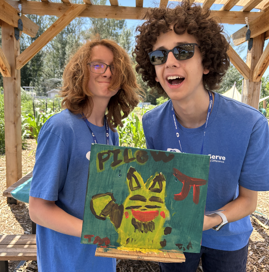 Teens painting